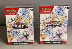 2 X Pokemon TCG Scarlet & Violet Prismatic Evolutions Booster Bundle New Sealed - Image 1