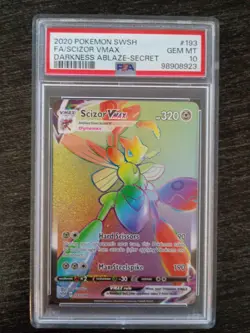 Pokemon Scizor VMAX Secret Rare 2020 Darkness Ablaze #193 FA PSA 10 GEM MINT - Image 2