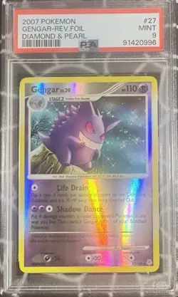 2007 Pokemon Diamond And Pearl Gengar Rev. Foil PSA 9 1 HIGHER - Image 1