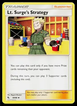 Lt. Surge's Strategy 60/68 Uncommon Hidden Fates Pokemon Near Mint - Image 1