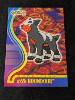 2001 Topps Pokemon TV Johto League Champions Non Holo Foil #228 Houndour - Image 1