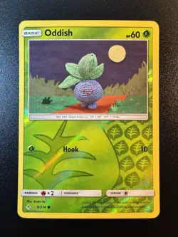 Oddish - 6/214 - Asako Ito Crochet Art - SM Unbroken Bonds Reverse Holo - LP - Image 1