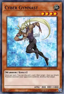 Yu-Gi-Oh! Enemy of Justice Cyber Gymnast 1st Edition EOJ-006 - Image 1