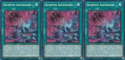 3x Seventh Ascension | RA04-EN098 | SR | 1st Ed | NM | YuGiOh - Image 1