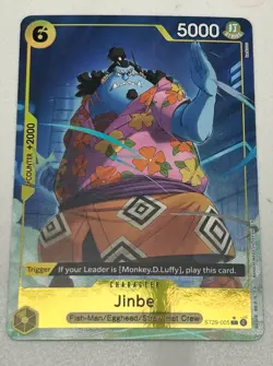 Bandai One Piece CCG Jinbe ST29-005 Foil Character 5000 Power Card - Image 1