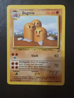 Pokemon TCG Dugtrio Base Set 2 Unlimited Rare Card 23/130 - Image 1