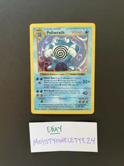 Poliwrath Holo Rare Pokemon TCG Card 13/102 Base Set Shadowless - Image 1