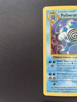 Poliwrath Holo Rare Pokemon TCG Card 13/102 Base Set Shadowless - Image 3