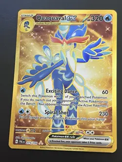 Quaquaval ex 273/193 Gold Hyper Rare Paldea Evolved Pokemon Card NM - Image 1