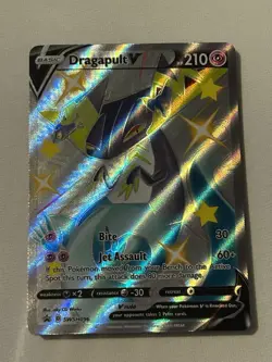 Pokemon TCG Dragapult v SWSH96 Sword & Shield Promo Card Shiny Full Art - Image 1