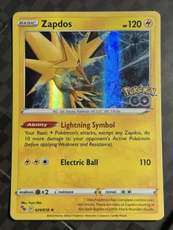 Zapdos - HOlo Rare - Pokemon GO 029/078 Pokemon Card NM - Image 1