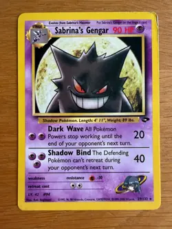 Pokemon TCG Sabrina's Gengar Card #29 [MP] Gym Challenge - Image 1