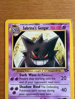 Pokemon TCG Sabrina's Gengar Card #29 [MP] Gym Challenge - Image 2