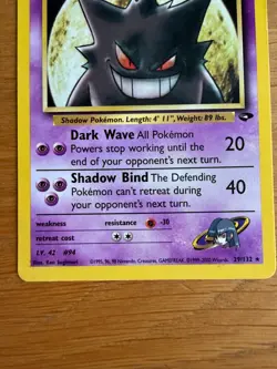 Pokemon TCG Sabrina's Gengar Card #29 [MP] Gym Challenge - Image 3