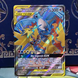 Pokemon Card - Moltres & Zapdos & Articuno GX Hidden Fates 66/68 Ultra Rare LP + - Image 1