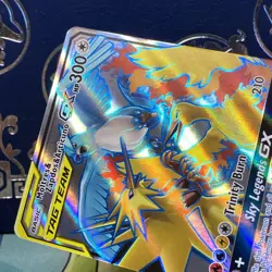 Pokemon Card - Moltres & Zapdos & Articuno GX Hidden Fates 66/68 Ultra Rare LP + - Image 3