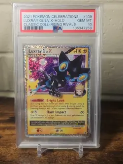 Pokemon TCG Luxray LV.X Celebrations Classic Collection Holo Card 109/111 PSA 10 - Image 1
