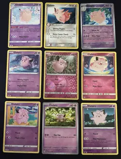 Pokemon TCG Clefairy & Clefable Lot: 9 Card Collection Set - Image 1