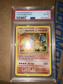 Pokemon 2016 Charizard 11/108 Evolutions Holo Rare PSA 6 Graded Card - Image 1