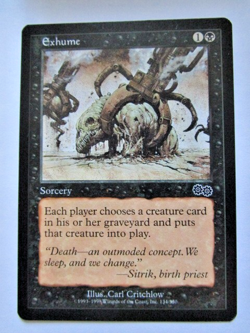MTG Exhume Urza's Saga Light Play!! - Image 1