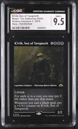 K'RRIK, SON OF YAWGMOTH Modern Horizons 3 Etched Foil Rare CGC 9.5 MTG - Image 1