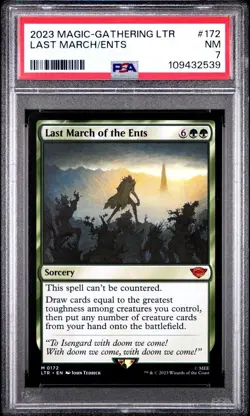 MTG LTR Last March of the Ents 172 Mythic PSA 7 Lord of the Rings 2023 - Image 1