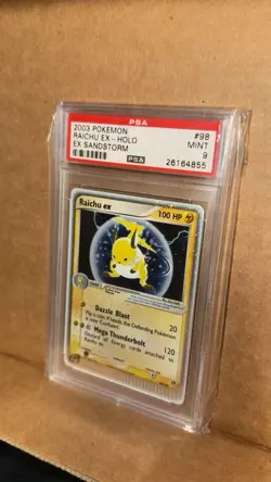 2003 Swirl Raichu EX 98/100 Pokemon Sandstorm Holo PSA 9 Mint - Image 4