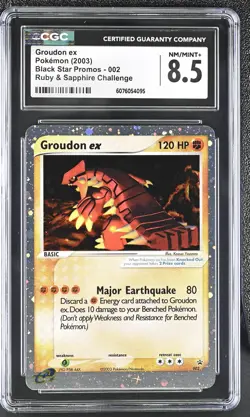 CGC 8.5 Groudon ex 2003 Black Star Promos 002 Holo Pokemon Card - Image 1
