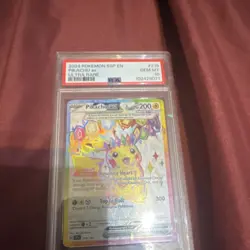 Pokemon TCG Pikachu ex Ultra Rare PSA 10 Sv08 Surging Sparks Holo 219/191 - Image 1
