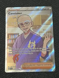 Caretaker 203/167 Twilight Masquerade Full Art Holo Illustration Rare Pokemon NM - Image 1