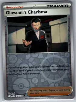 Giovanni's Charisma - 161/165 Reverse Holo Scarlet & Violet 151 - Pokemon - NM - Image 1