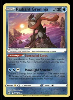 Pokemon TCG SWSH10: Astral Radiance #046/189 Radiant Greninja NM - Image 1