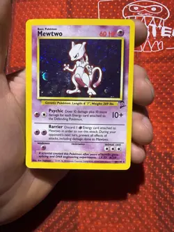 Mewtwo 10/130 Base Set 2 Holo Rare Pokemon English - Image 1