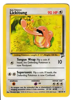 Lickitung - 48/130 - Base Set 2 - Pokemon TCG - Image 1