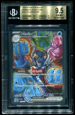 BGS 9.5 Palafin ex SIR Prismatic Evolutions 2025 Pokemon Card #151 - Image 1