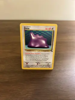 Pokemon TCG Ditto 18/62 Fossil Unlimited Non-Holo Card 1999 MP - Image 1