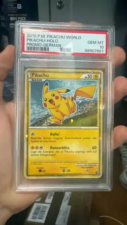 PSA 10 Pikachu World German Holo Pokemon Card 2010 Gem Mint Japanese Promo - Image 4
