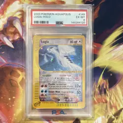 Pokemon Aquapolis Lugia Crystal Holo Secret Rare 149/147 PSA 6 EX - Image 1