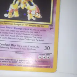 MP Pokemon Alakazam Base Set 2 001/130 Holo Rare - Image 5