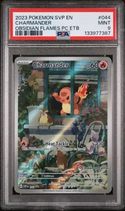 2023 SVP BLACK STAR PROMO #044 CHARMANDER OBSIDIAN FLAMES Pokemon Center PSA 9 - Image 1