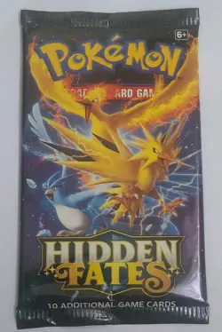 SEALED/UNOPENED Pokemon Hidden Fates Booster Pack Moltres Zapdos Articuno - Image 1