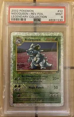 2002 Pokemon LEGENDARY COLLECTION NIDOQUEEN #32/110 REVERSE HOLO PSA 9 - Image 1