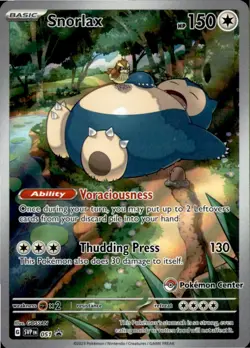 Snorlax 051 Promo Scarlet & Violet Pokemon Pokemon Center Stamped Near Mint - Image 2