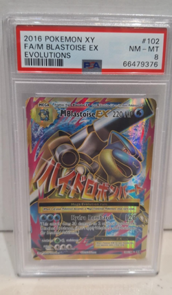 Pokemon - Mega/M Blastoise EX - Full Art Holo #102 - XY Evolutions 2016- PSA 8 - Image 1