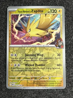 2025 Pokemon Destined Rivals Team Rocket's Zapdos 070/182 Reverse Holo - Image 1