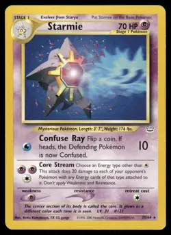 Pokemon Tcg Starmie #25 Pokemon Neo Revelation LP - Image 1