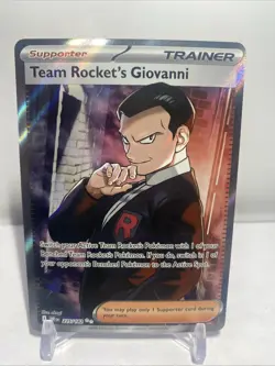 Pokemon TCG Team Rockets Giovanni 225/182 Full Art Trainer Destined Rivals - Image 1