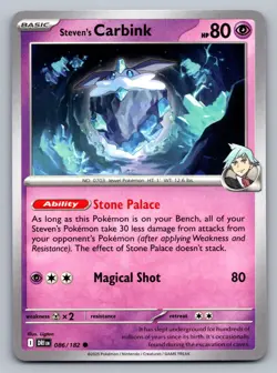 Pokemon TCG SV10: Destined Rivals Steven's Carbink 086/182 - Image 1