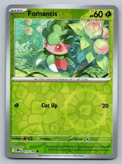 Pokemon TCG SV10: Destined Rivals Fomantis 013/182 Reverse Holo - Image 1