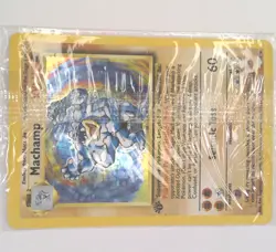 Pokemon Machamp 8/102 Base Set 1st Ed Holo Rare EN Still Sealed - Image 1